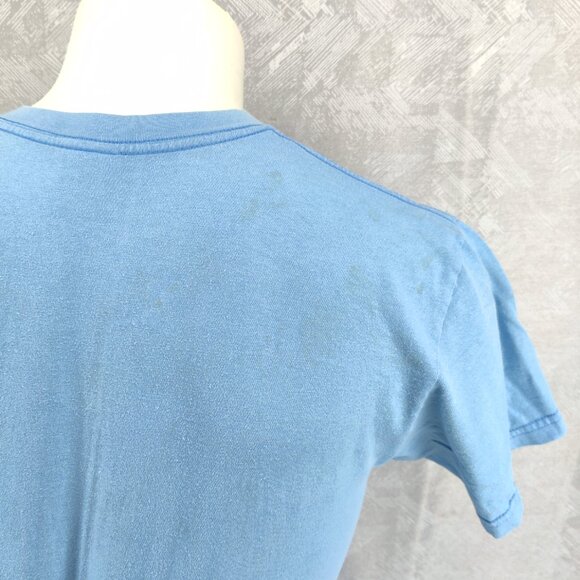 VTG  Looney Tunes Taz Shirt Mens Small Blue Skater Graphic Tee Cartoon 90s 1997 - Picture 7 of 16